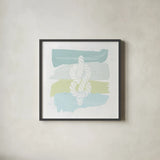 Seaside Swatch Knot by Moira Hershey. Shown in a sleek black glass frame for a contemporary gallery look. Available as an archival giclee rolled canvas, fine art paper, or poster print. SKU 32775a.