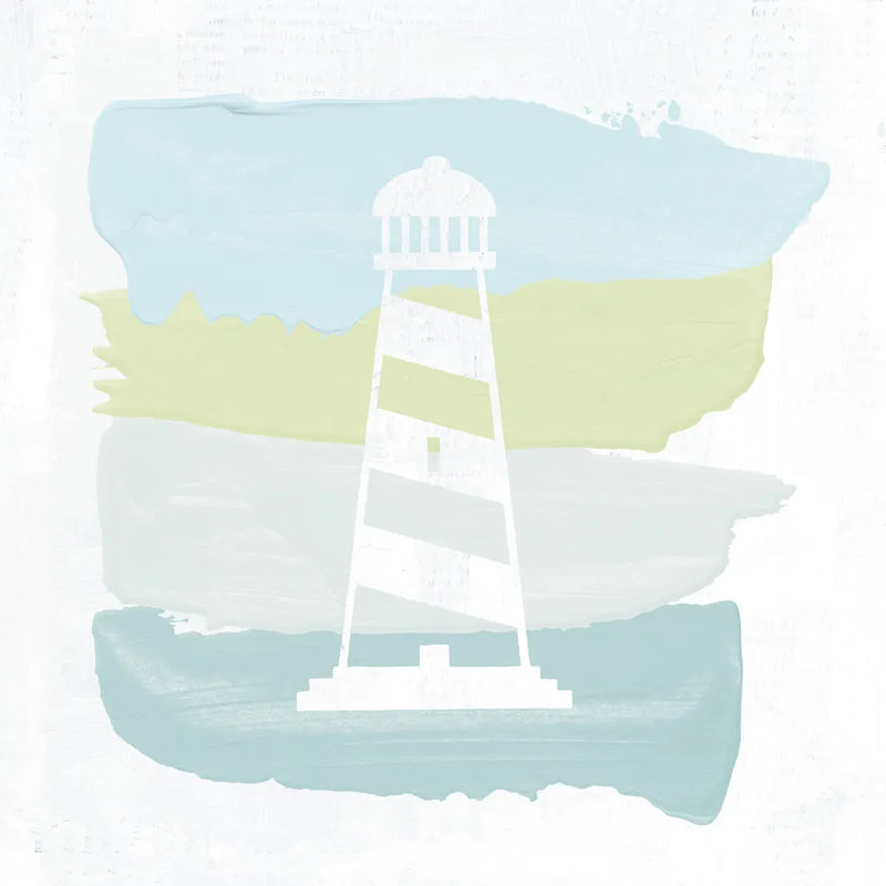 Seaside Swatch Lighthouse by Moira Hershey. SKU 32774a. Archival Giclee Fine art print for wall decor.