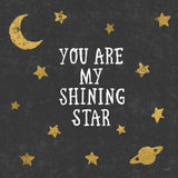 Shining Star Black 6x6 by Moira Hershey. SKU 17151a. Archival Giclee Fine art print for wall decor.