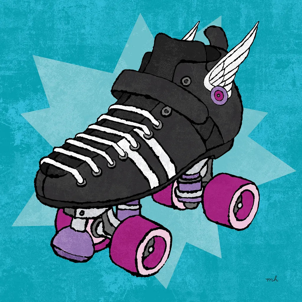Skate Bright I by Moira Hershey. SKU 98244a. Archival Giclee Fine art print for wall decor.