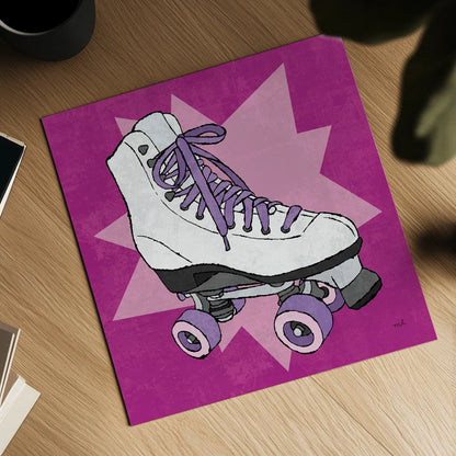 Skate Bright II by Moira Hershey. Shown as a detailed flat fine art print, highlighting archival giclee quality. Available as an archival giclee rolled canvas, fine art paper, or poster print. SKU 98245a.