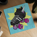 Skate I by Moira Hershey. Shown as a detailed flat fine art print, highlighting archival giclee quality. Available as an archival giclee rolled canvas, fine art paper, or poster print. SKU 36152a.