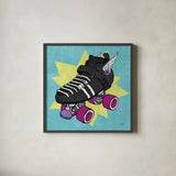 Skate I by Moira Hershey. Shown in a sleek black glass frame for a contemporary gallery look. Available as an archival giclee rolled canvas, fine art paper, or poster print. SKU 36152a.