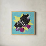 Skate I by Moira Hershey. Shown in a natural wood glass frame for a timeless modern aesthetic. Available as an archival giclee rolled canvas, fine art paper, or poster print. SKU 36152a.