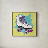 Skate II by Moira Hershey. Shown in a natural wood glass frame for a timeless modern aesthetic. Available as an archival giclee rolled canvas, fine art paper, or poster print. SKU 36151a.