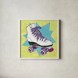 Skate II by Moira Hershey. Shown in a crisp white glass frame for a clean and minimalist style. Available as an archival giclee rolled canvas, fine art paper, or poster print. SKU 36151a.