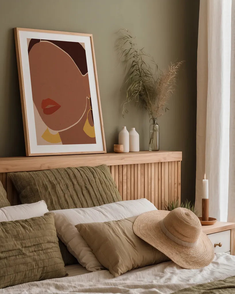 Summer Glow II by Moira Hershey. shown as a paper print in a natural frame. Available as a archival giclee rolled canvas, fine art paper, or poster print. SKU 78393h.