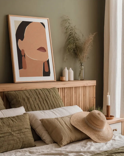 Sun Kissed I by Moira Hershey. shown as a paper print in a natural frame. Available as a archival giclee rolled canvas, fine art paper, or poster print. SKU 72623h.