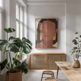 Sun Kissed II by Moira Hershey. shown as a print in a natural wood frame in a dining room. Available as a archival giclee rolled canvas, fine art paper, or poster print. SKU 72624h.