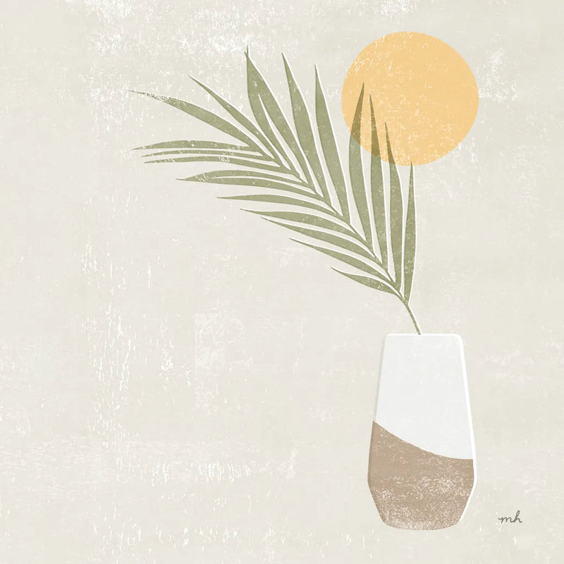 Sun Palm II Sq by Moira Hershey. SKU 80661a. Archival Giclee Fine art print for wall decor.
