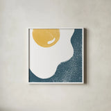Sunny Side I by Moira Hershey. Shown in a crisp white glass frame for a clean and minimalist style. Available as an archival giclee rolled canvas, fine art paper, or poster print. SKU 63366a.