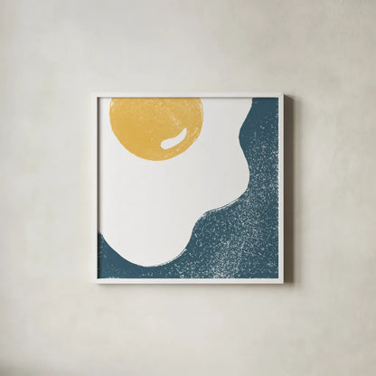 Sunny Side I by Moira Hershey. Shown in a crisp white glass frame for a clean and minimalist style. Available as an archival giclee rolled canvas, fine art paper, or poster print. SKU 63366a.
