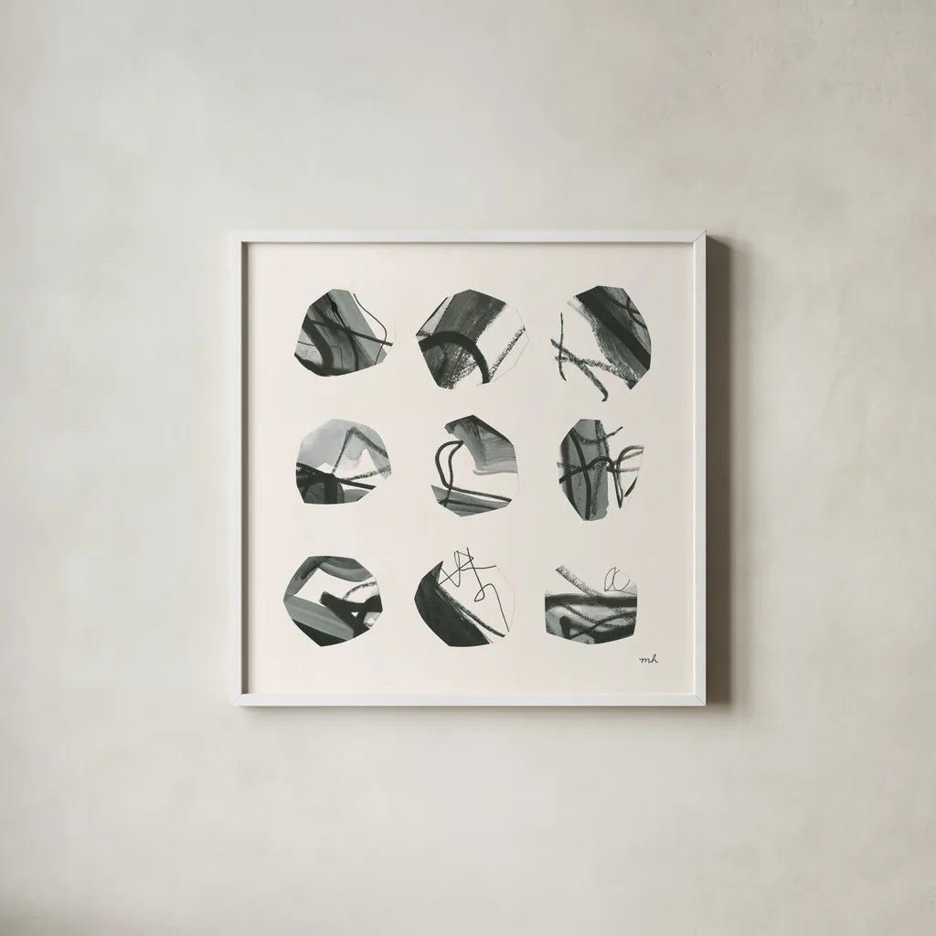 Tempest I by Moira Hershey. Shown in a crisp white glass frame for a clean and minimalist style. Available as an archival giclee rolled canvas, fine art paper, or poster print. SKU 56822a.