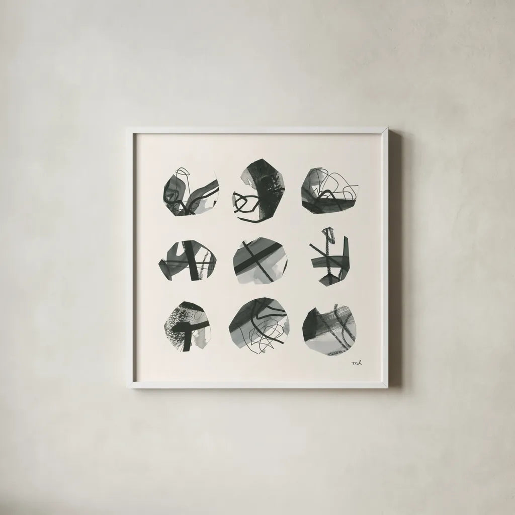 Tempest II by Moira Hershey. Shown in a crisp white glass frame for a clean and minimalist style. Available as an archival giclee rolled canvas, fine art paper, or poster print. SKU 56823a.