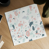 Terrazzo I by Moira Hershey. Shown as a detailed flat fine art print, highlighting archival giclee quality. Available as an archival giclee rolled canvas, fine art paper, or poster print. SKU 48001a.