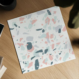 Terrazzo II by Moira Hershey. Shown as a detailed flat fine art print, highlighting archival giclee quality. Available as an archival giclee rolled canvas, fine art paper, or poster print. SKU 48002a.
