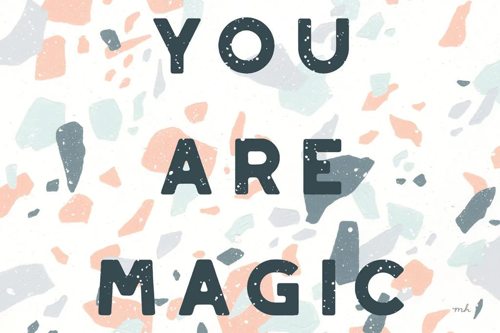 Terrazzo Inspiration I Coral Crop by Moira Hershey. SKU 57702i. Archival Giclee Fine art print for wall decor.