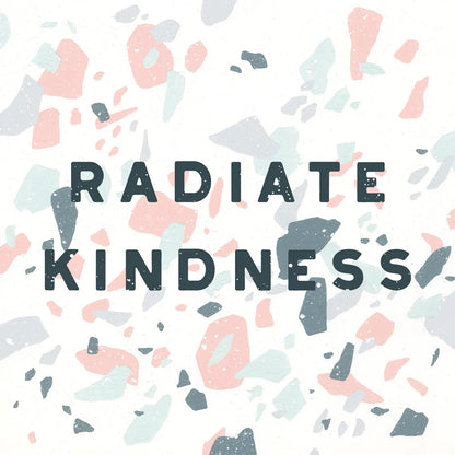 Terrazzo Inspiration I Kindness by Moira Hershey. SKU 55140a. Archival Giclee Fine art print for wall decor.