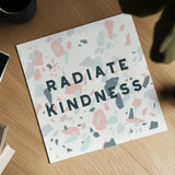 Terrazzo Inspiration I Kindness by Moira Hershey. Shown as a detailed flat fine art print, highlighting archival giclee quality. Available as an archival giclee rolled canvas, fine art paper, or poster print. SKU 55140a.