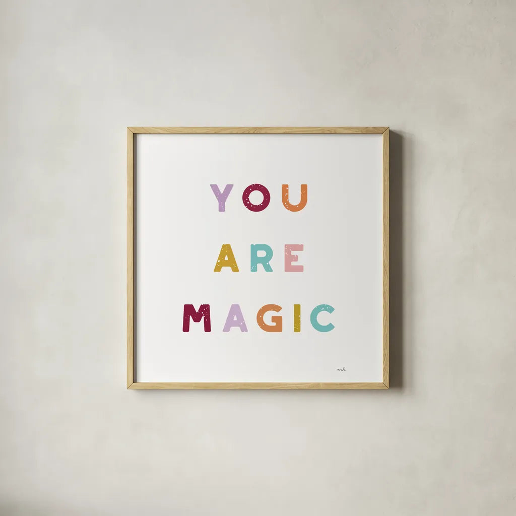 Terrazzo Inspiration I White by Moira Hershey. Shown in a natural wood glass frame for a timeless modern aesthetic. Available as an archival giclee rolled canvas, fine art paper, or poster print. SKU 66709a.