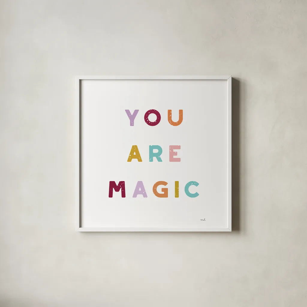 Terrazzo Inspiration I White by Moira Hershey. Shown in a crisp white glass frame for a clean and minimalist style. Available as an archival giclee rolled canvas, fine art paper, or poster print. SKU 66709a.