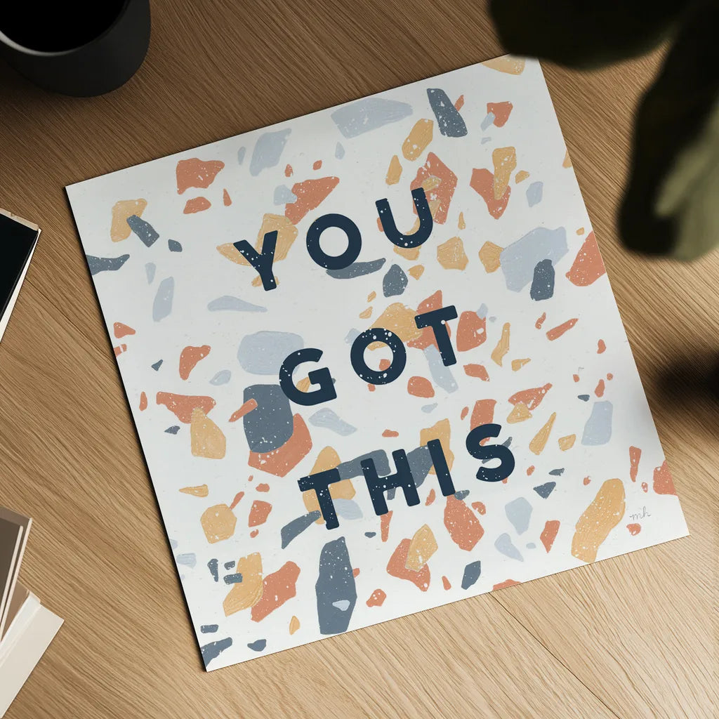 Terrazzo Inspiration II You Retro by Moira Hershey. Shown as a detailed flat fine art print, highlighting archival giclee quality. Available as an archival giclee rolled canvas, fine art paper, or poster print. SKU 56848a.