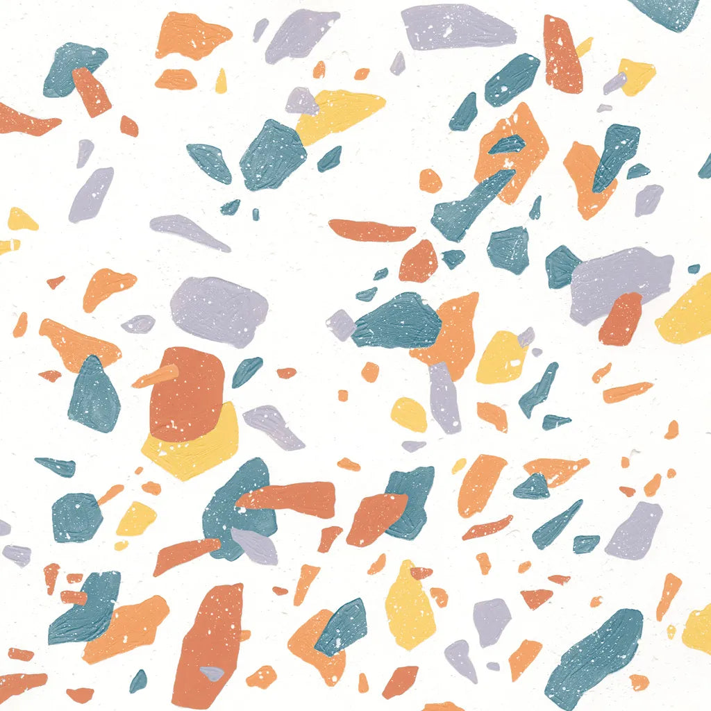 Terrazzo Sunset II by Moira Hershey. SKU 55684a. Archival Giclee Fine art print for wall decor.