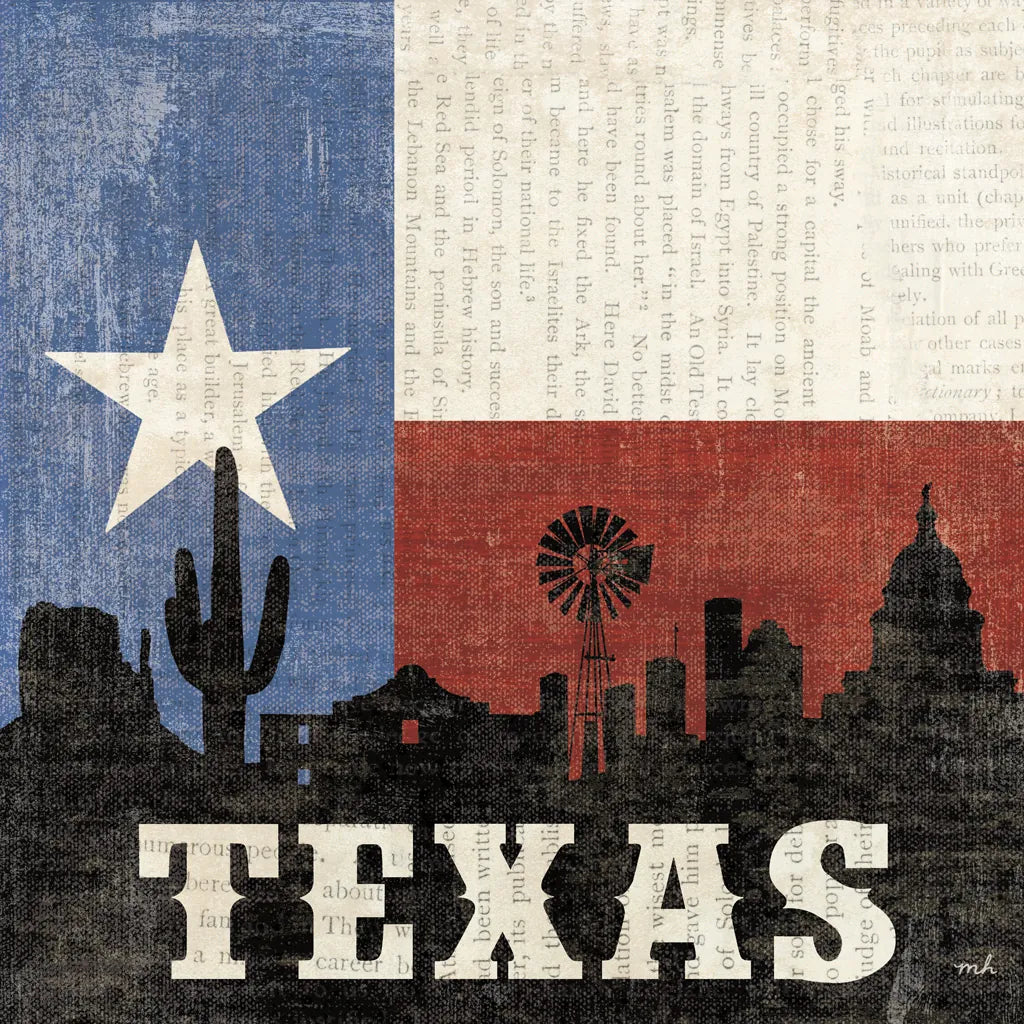 Texas by Moira Hershey. SKU 11831a. Archival Giclee Fine art print for wall decor.