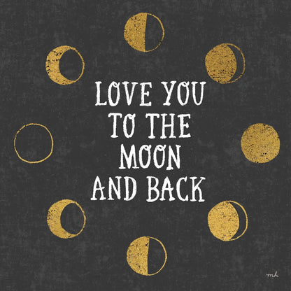 To the Moon Black by Moira Hershey. SKU 17152a. Archival Giclee Fine art print for wall decor.