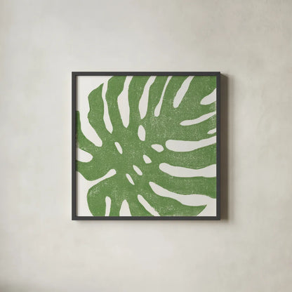 Tropical Treasures I by Moira Hershey. Shown in a sleek black glass frame for a contemporary gallery look. Available as an archival giclee rolled canvas, fine art paper, or poster print. SKU 54941a.