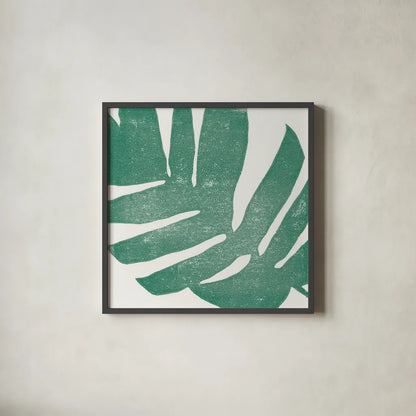 Tropical Treasures II by Moira Hershey. Shown in a sleek black glass frame for a contemporary gallery look. Available as an archival giclee rolled canvas, fine art paper, or poster print. SKU 54942a.