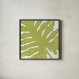 Tropical Treasures IV by Moira Hershey. Shown in a sleek black glass frame for a contemporary gallery look. Available as an archival giclee rolled canvas, fine art paper, or poster print. SKU 54944a.