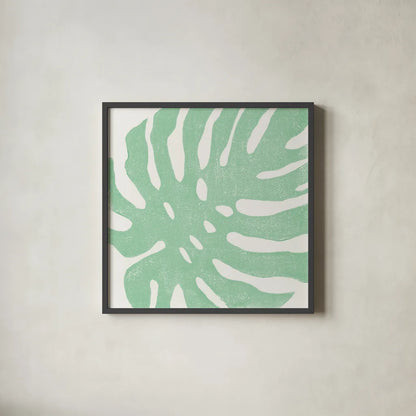 Tropical Treasures Pastel I by Moira Hershey. Shown in a sleek black glass frame for a contemporary gallery look. Available as an archival giclee rolled canvas, fine art paper, or poster print. SKU 54945a.