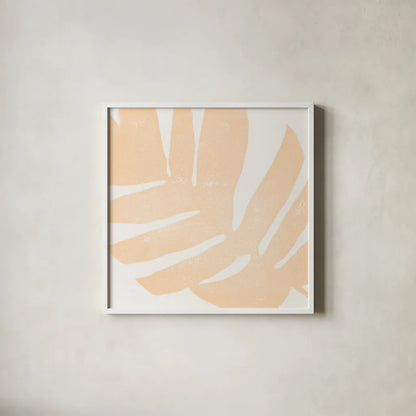 Tropical Treasures Pastel II by Moira Hershey. Shown in a crisp white glass frame for a clean and minimalist style. Available as an archival giclee rolled canvas, fine art paper, or poster print. SKU 54946a.