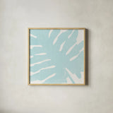 Tropical Treasures Pastel IV by Moira Hershey. Shown in a natural wood glass frame for a timeless modern aesthetic. Available as an archival giclee rolled canvas, fine art paper, or poster print. SKU 54948a.