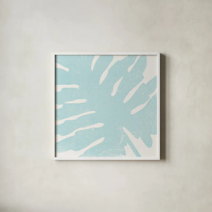 Tropical Treasures Pastel IV by Moira Hershey. Shown in a crisp white glass frame for a clean and minimalist style. Available as an archival giclee rolled canvas, fine art paper, or poster print. SKU 54948a.