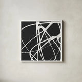 Tumbling Down II by Moira Hershey. Shown in a crisp white glass frame for a clean and minimalist style. Available as an archival giclee rolled canvas, fine art paper, or poster print. SKU 68503a.