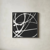 Tumbling Down III by Moira Hershey. Shown in a sleek black glass frame for a contemporary gallery look. Available as an archival giclee rolled canvas, fine art paper, or poster print. SKU 68504a.