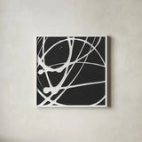Tumbling Down III by Moira Hershey. Shown in a crisp white glass frame for a clean and minimalist style. Available as an archival giclee rolled canvas, fine art paper, or poster print. SKU 68504a.