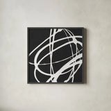 Tumbling Down IV by Moira Hershey. Shown in a sleek black glass frame for a contemporary gallery look. Available as an archival giclee rolled canvas, fine art paper, or poster print. SKU 68505a.