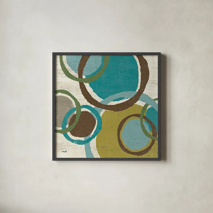 Vintage Bubbles I by Moira Hershey. Shown in a sleek black glass frame for a contemporary gallery look. Available as an archival giclee rolled canvas, fine art paper, or poster print. SKU 10283a.