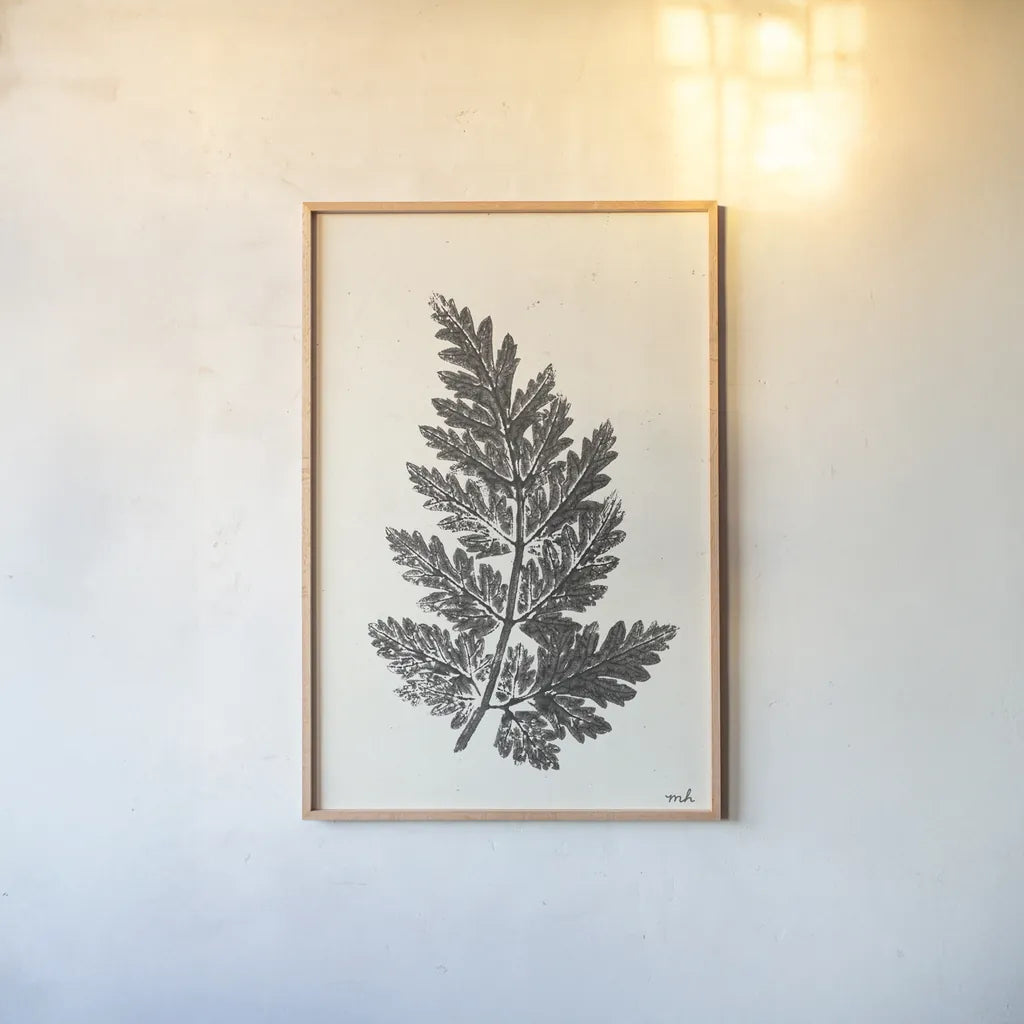 Walk in the Woods I by Moira Hershey. shown as a paper print in a natural frame. Available as a archival giclee rolled canvas, fine art paper, or poster print. SKU 69198h.