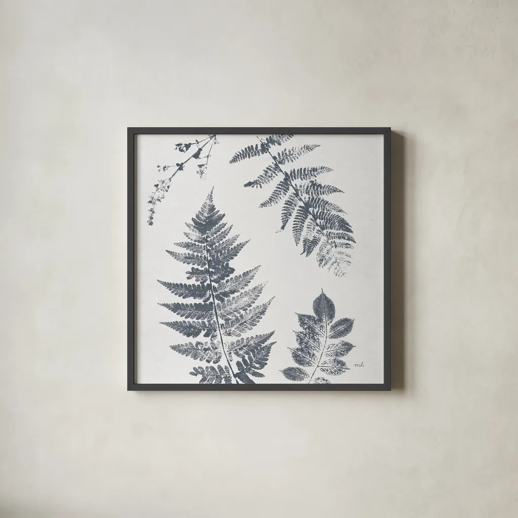 Walk in the Woods I Crop by Moira Hershey. Shown in a sleek black glass frame for a contemporary gallery look. Available as an archival giclee rolled canvas, fine art paper, or poster print. SKU 56388a.