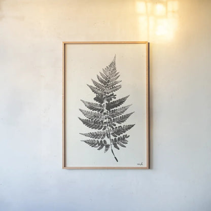 Walk in the Woods II by Moira Hershey. shown as a paper print in a natural frame. Available as a archival giclee rolled canvas, fine art paper, or poster print. SKU 69199h.