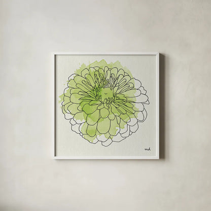 Watercolor Floral I by Moira Hershey. Shown in a crisp white glass frame for a clean and minimalist style. Available as an archival giclee rolled canvas, fine art paper, or poster print. SKU 12371a.