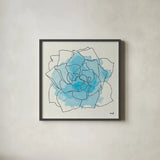 Watercolor Floral II by Moira Hershey. Shown in a sleek black glass frame for a contemporary gallery look. Available as an archival giclee rolled canvas, fine art paper, or poster print. SKU 12372a.