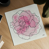Watercolor Floral III by Moira Hershey. Shown as a detailed flat fine art print, highlighting archival giclee quality. Available as an archival giclee rolled canvas, fine art paper, or poster print. SKU 12373a.