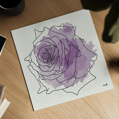 Watercolor Floral IV by Moira Hershey. Shown as a detailed flat fine art print, highlighting archival giclee quality. Available as an archival giclee rolled canvas, fine art paper, or poster print. SKU 12374a.