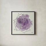 Watercolor Floral IV by Moira Hershey. Shown in a sleek black glass frame for a contemporary gallery look. Available as an archival giclee rolled canvas, fine art paper, or poster print. SKU 12374a.