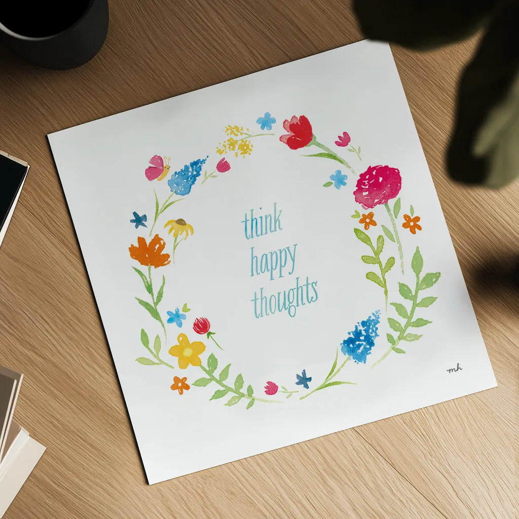 Watercolor Words I by Moira Hershey. Shown as a detailed flat fine art print, highlighting archival giclee quality. Available as an archival giclee rolled canvas, fine art paper, or poster print. SKU 30569a.